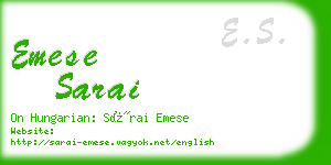 emese sarai business card